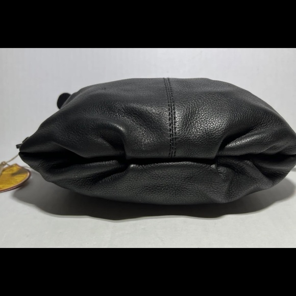 NWT Passport To India Grey Pleated Crossbody Leather Bag. - Picture 5 of 5